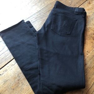AG black denim cigarette leg jean